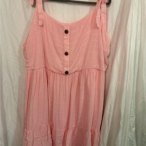 Torrid Pink Buttoned Casual Dress